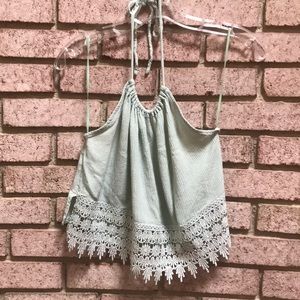 Adorable Tobi Seafoam Crop Top Size M